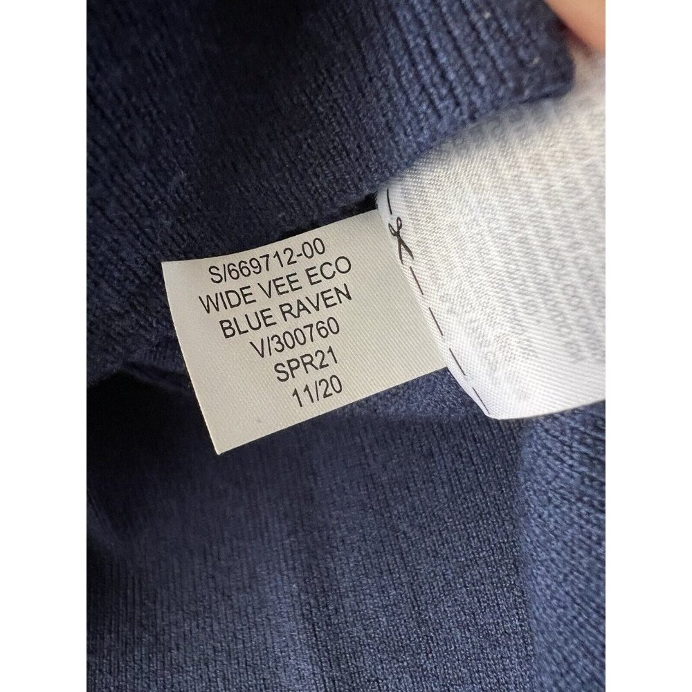 Banana Republic Pullover Sweater Dark Blue Preppy V Neck Womens Size M - Picture 5 of 8
